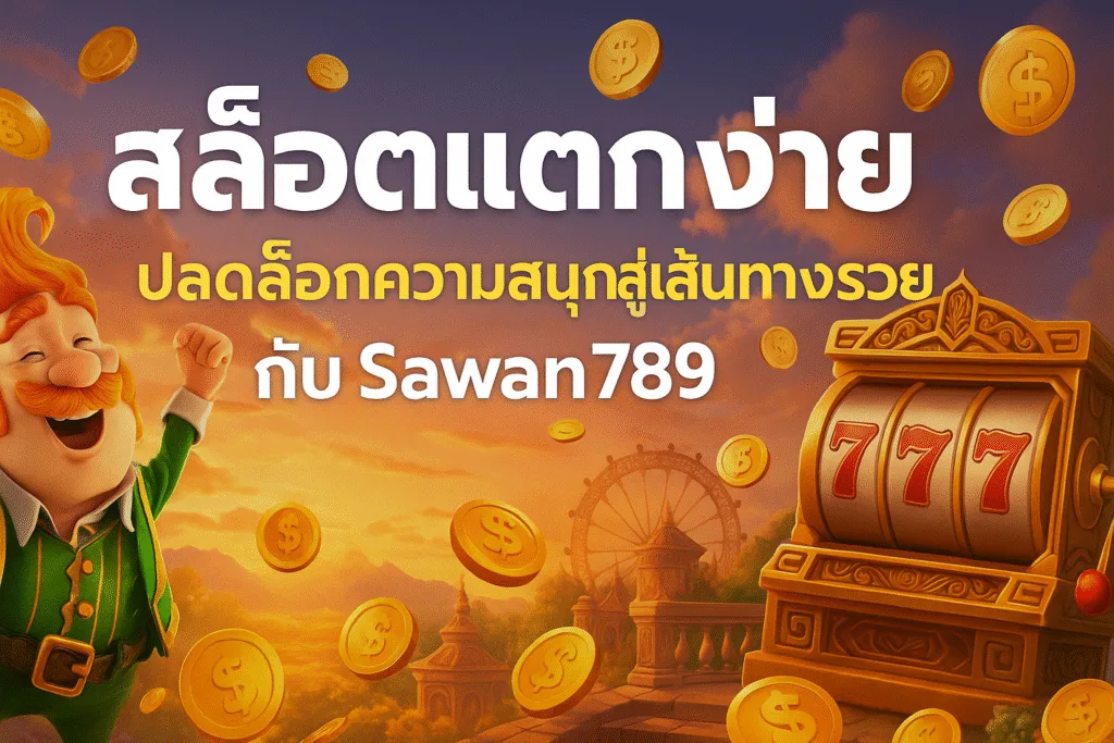 แบนเนอร์ Sawan789 สล็อตแตกง่าย ลิขสิทธิ์แท้ รวมเกมแตกง่ายจากทุกค่าย มีระบบฝากถอนออโต้ ไม่มีขั้นต่ำ